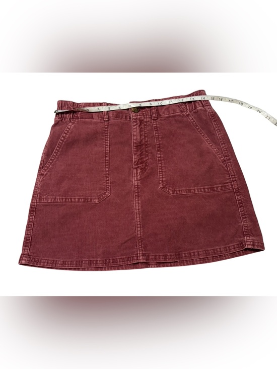 American Eagle Outfitters Dresses & Skirts - American Eagle Burgundy Corduroy Mini Skirt Size 4 Y2K High Rise